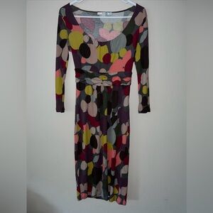 Boden Dress Multicolor Circle Print Dress Women’s UK 8 US 4